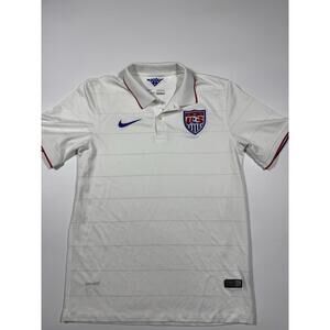 Nike Team USA National Team Soccer USMNT 2014 White Polo Shirt Mens Size Medium